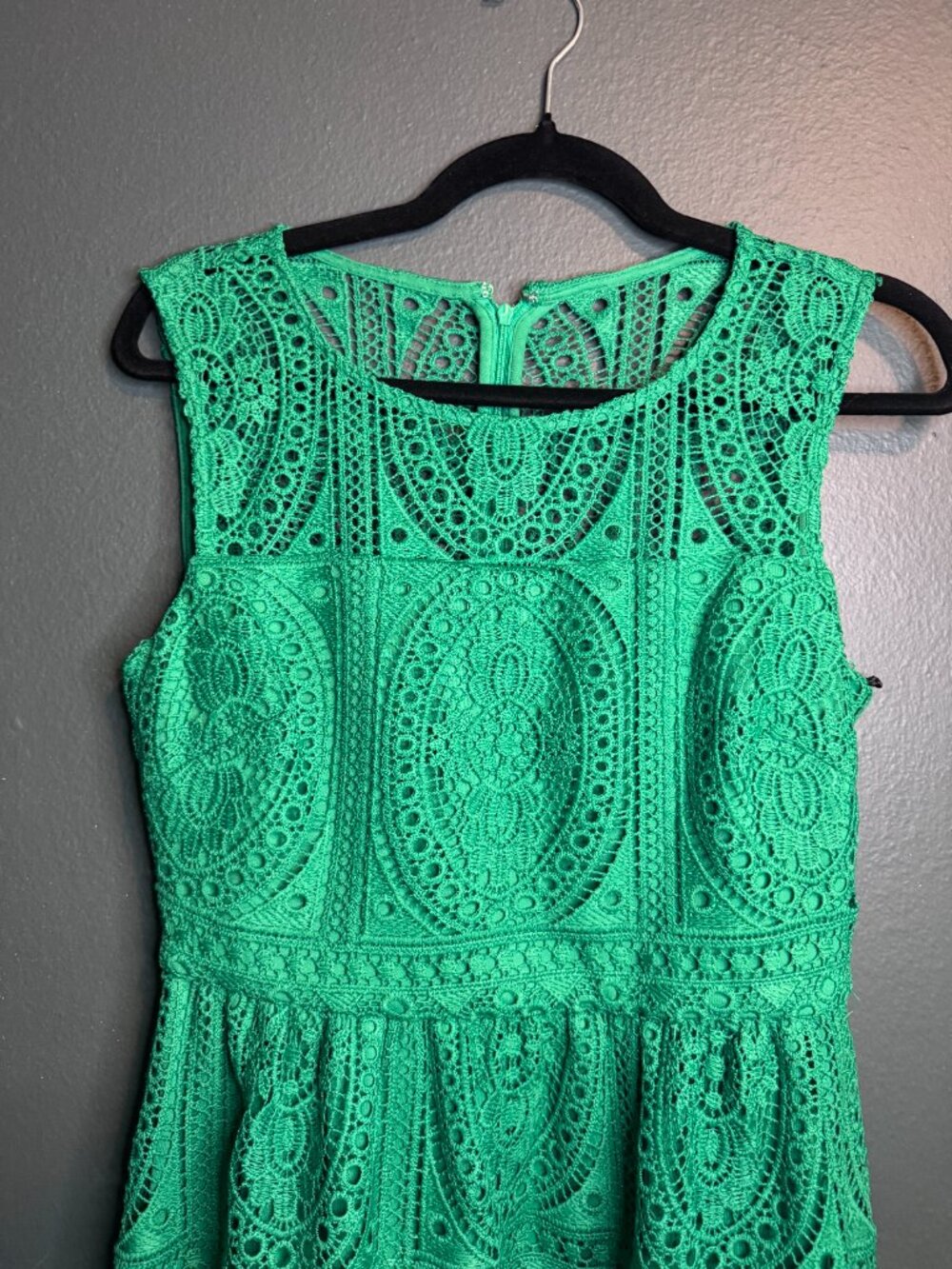 Kensie Sleeveless Floral Lace Fit & Flare Midi Dress - Picture 3 of 5